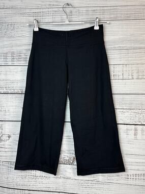 Lululemon Align Wide Leg Womens Sz 4/6 Crop Pants Black